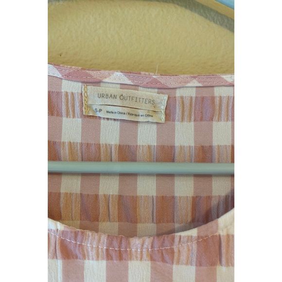Urban Outfitters pink and white gingham babydoll Dress - Picture 2 of 4
